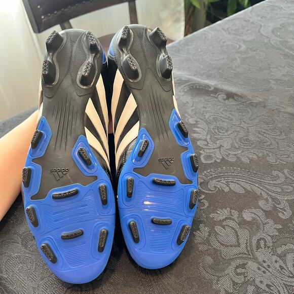 Adidas goletto men cleats black blue white size 10 men - Picture 5 of 7